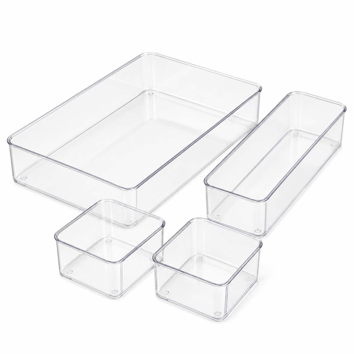 Clear Drawer Trays - 4 Piece Set
