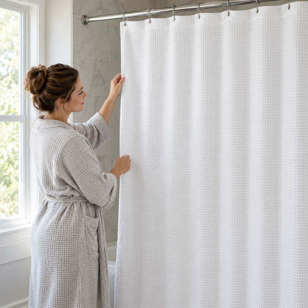 Waffle Shower Curtain
