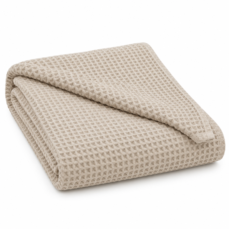 Waffle Weave Cotton Throw
