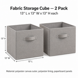 Fabric Storage Cube - 2 Pack
