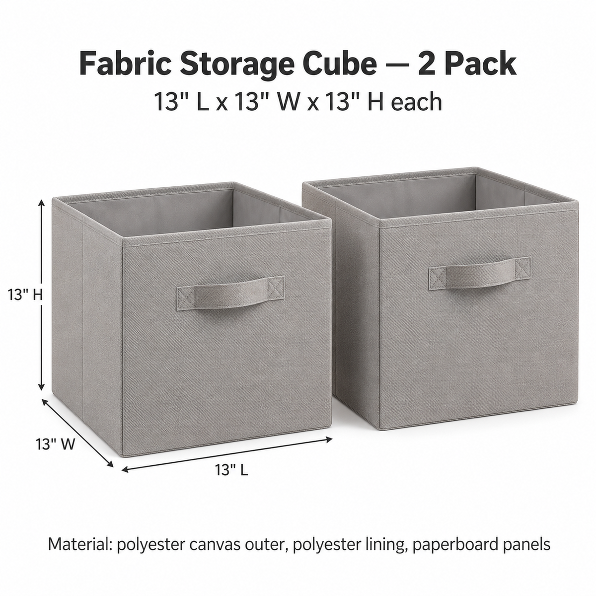 Fabric Storage Cube - 2 Pack