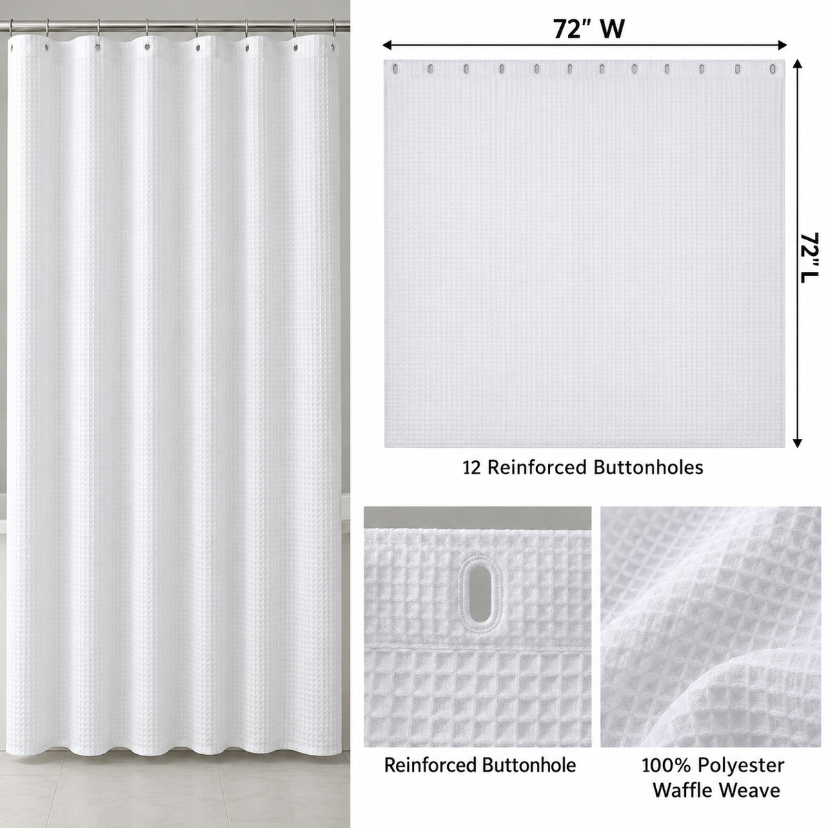 Waffle Shower Curtain