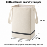 Cotton Canvas Laundry Hamper
