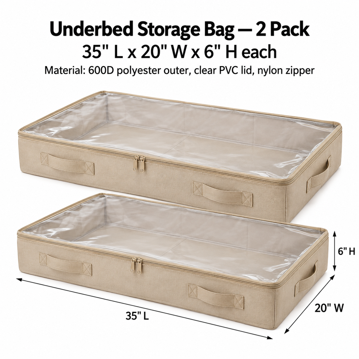 Underbed Storage Bag - 2 Pack