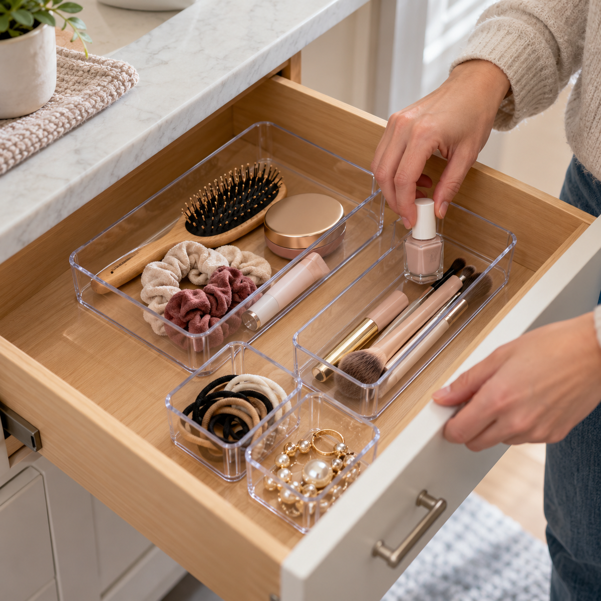 Clear Drawer Trays - 4 Piece Set