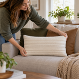Textured Lumbar Pillow Cover