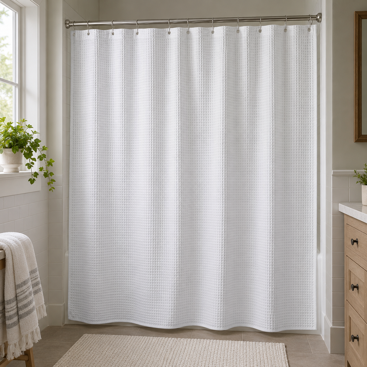 Waffle Shower Curtain